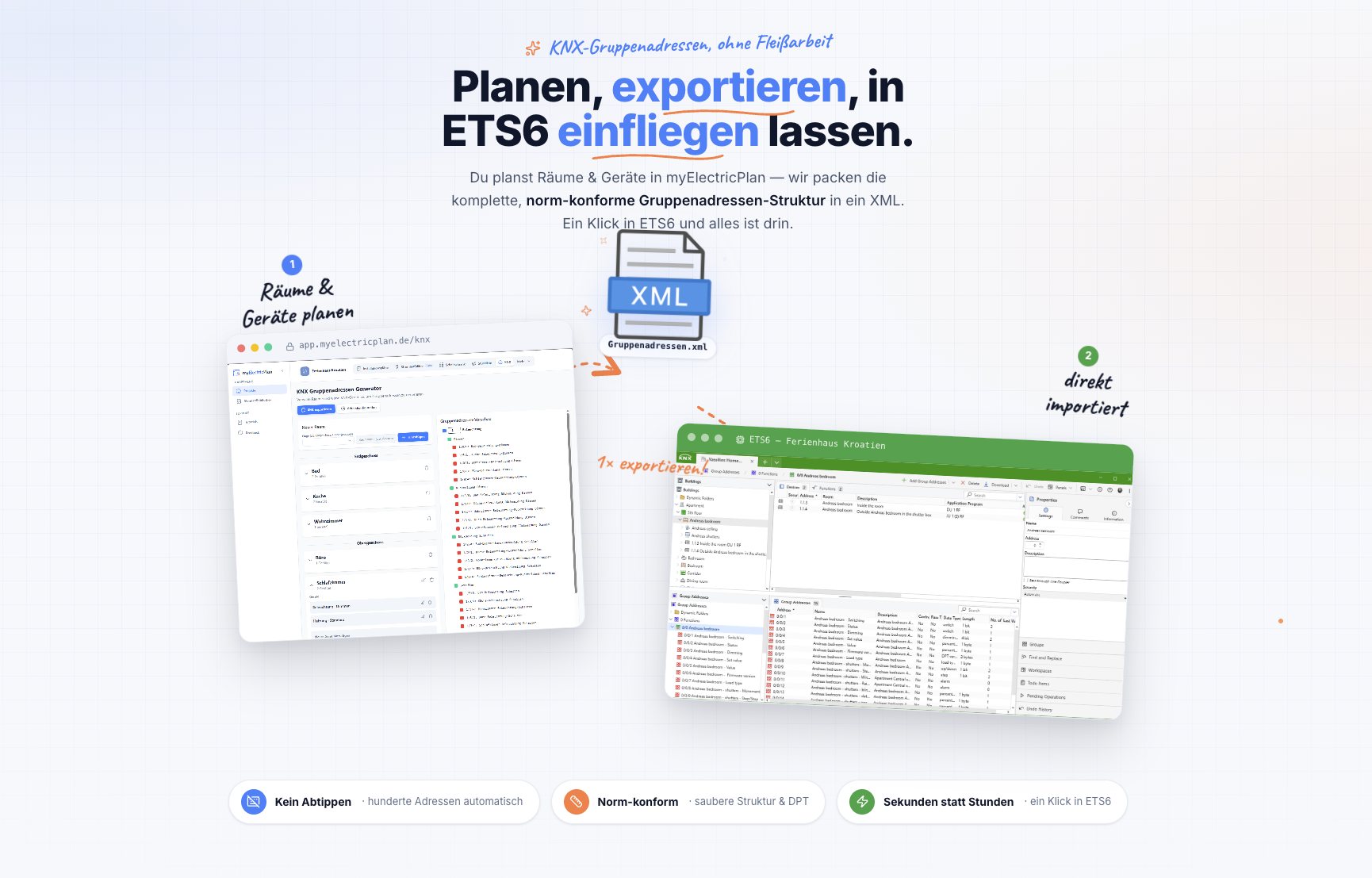 ETS-kompatibler XML-Export der Gruppenadressen