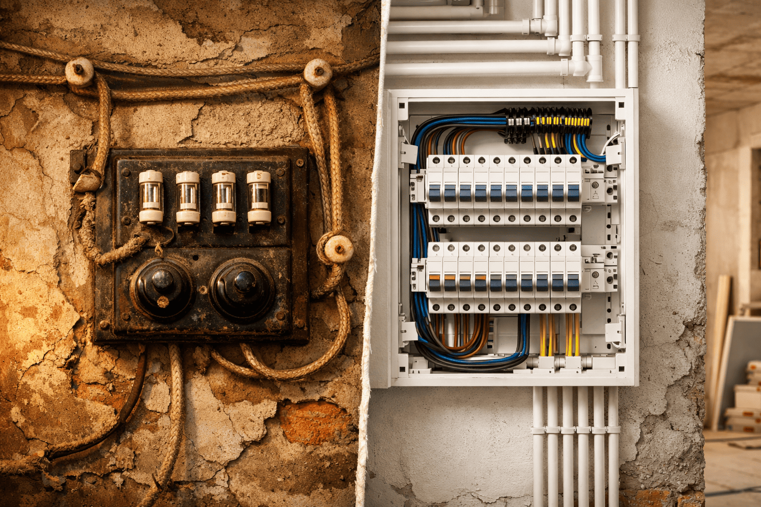 Elektrisk renovering av äldre byggnader